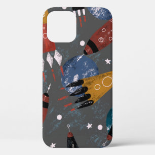 Hand produced digital pencil pastel color cute car iPhone 12 case