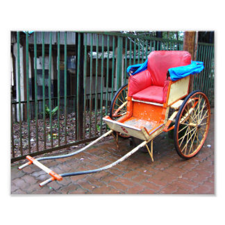 Hand Pulled Rickshaw in Kolkata (Calcutta), India Photo Print