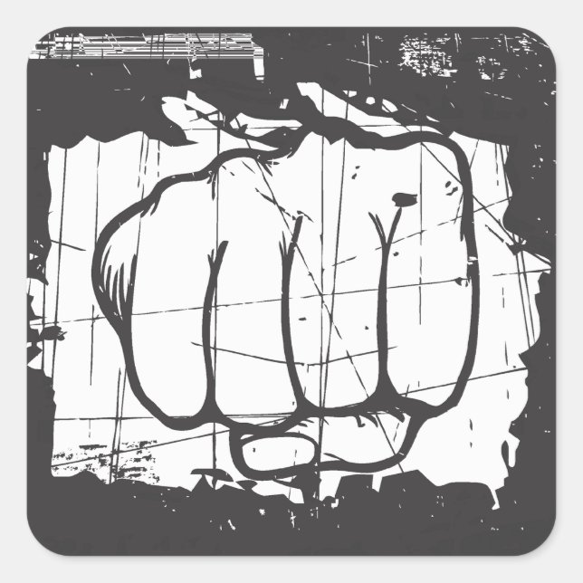 hand punching - sticker (Front)