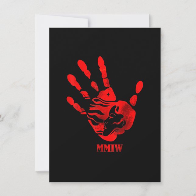 Hand Red MMIW Invitation (Front)