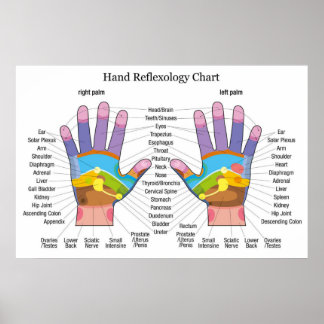 Hand Reflexology 36x24" Poster