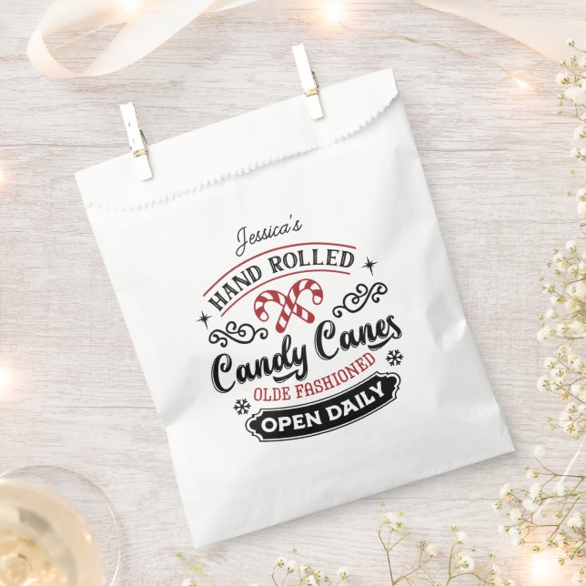 Hand Rolled Candy Cane | Farmhouse Favour Bags (Clipped)