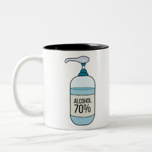 Hand Sanitizer Gel with 70% Alcohol Two-Tone Coffee Mug
