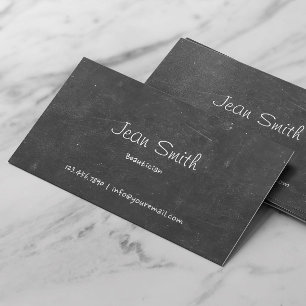 Hand Script Chalkboard Beautician Business Card