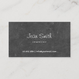 Hand Script Chalkboard Jewellery Business Card