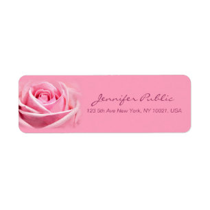Hand Script Elegant Watercolor Pink Rose Template