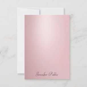 Hand Script Modern Elegant Rose Gold Template