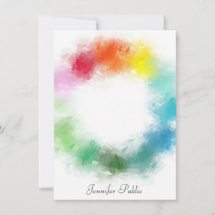 Hand Script Name Text Rainbow Colours Template