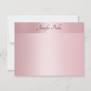 Hand Script Name Text Template Rose Gold Elegant