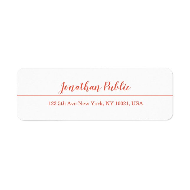 Hand Script Red White Template Christmas Return (Front)