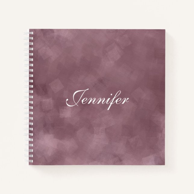 Hand Script Rose Gold Colour Trendy Modern Templat Notebook (Front)