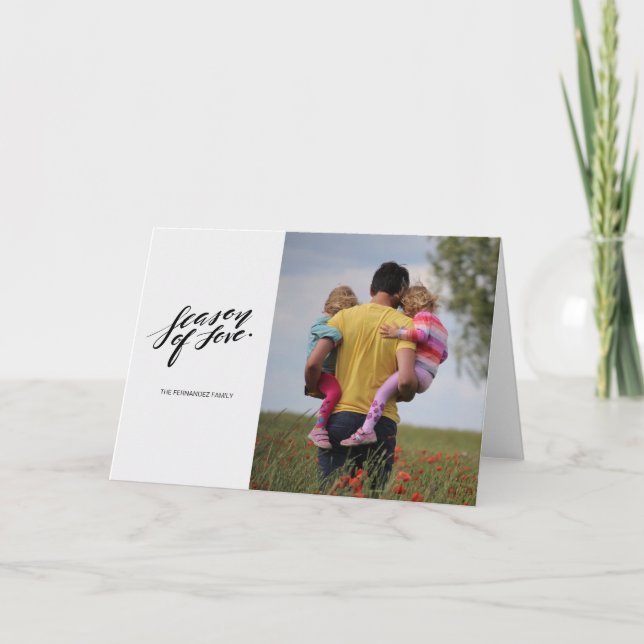 hand script season of love Greeting Cards (Front)