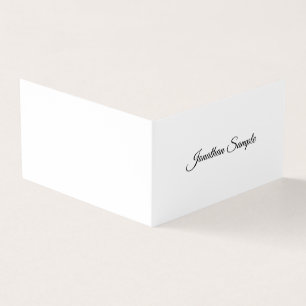 Hand Script Text Clean Modern Minimalist Template Business Card