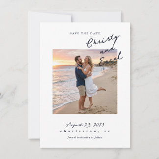 Hand Scripted Black Save The Date