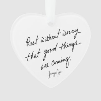 Hand-Scripted Good Things Inspirational Heart Ornament