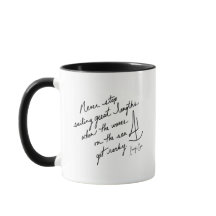 Hand-Scripted Never Stop Sailing Inspirational Mug