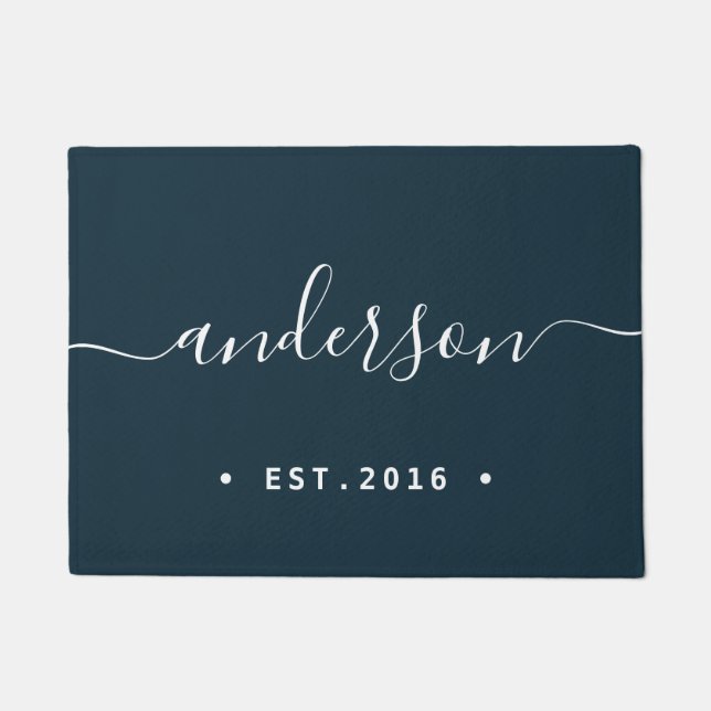 Hand Scripted | Personalised Family Name Doormat (Front)