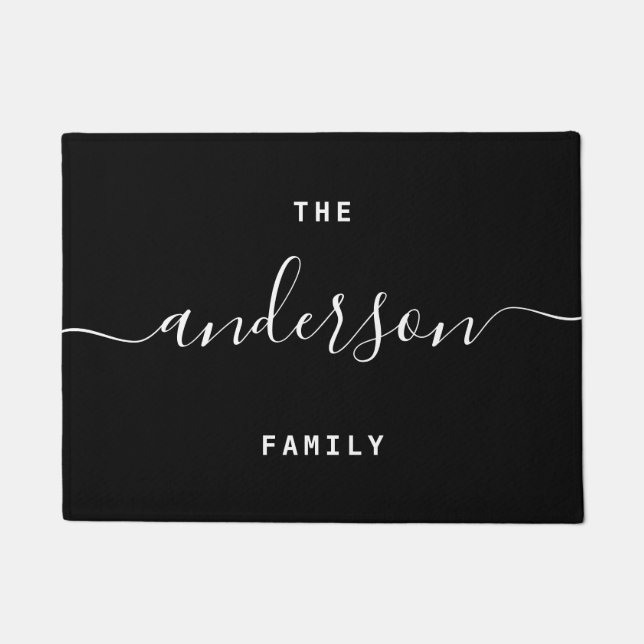 Hand Scripted | Personalised Family Name Doormat (Front)