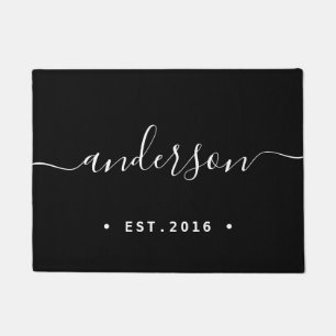 Hand Scripted Personalised Family Name Doormat