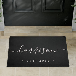 Hand Scripted Personalized Family Name Doormat