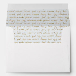 Hand Scripted Words of Inspiration Inside Lined Envelopes