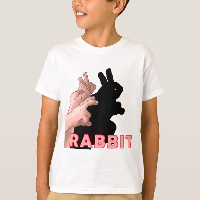 HAND SHADOW RABBIT T-Shirt (Front)