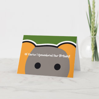 Hand Shaped Elephant Birthday Card