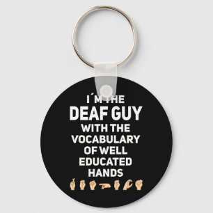 Hand Sign Language ASL Hand gesture deaf awareness Key Ring