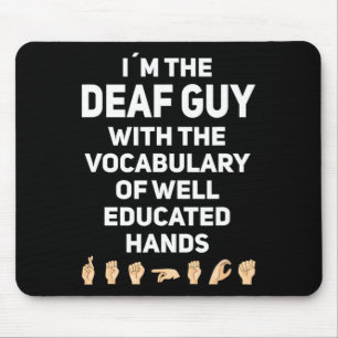 Hand Sign Language ASL Hand gesture deaf awareness Mouse Mat