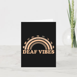 Hand Sign Language ASL Hand gesture deaf vibes awa Card