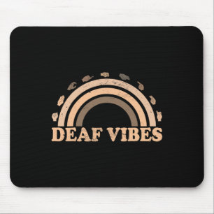 Hand Sign Language ASL Hand gesture deaf vibes awa Mouse Mat
