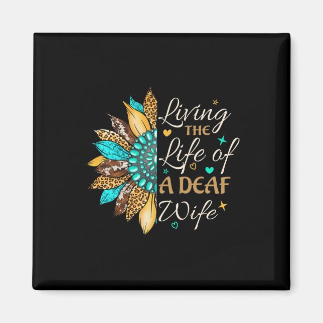 Hand sign language Living the life of a proud Deaf Magnet (Front)