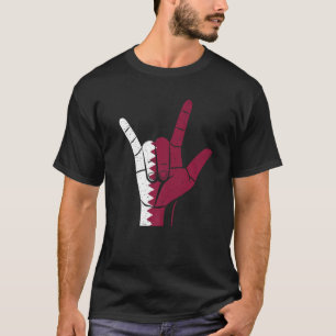 Hand Sign Qatar Flag T-Shirt