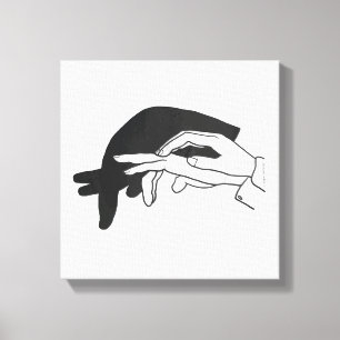 Hand Silhouette Anteater Canvas Print