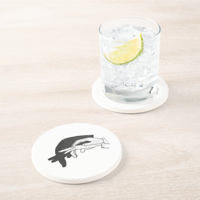 Hand Silhouette Anteater Coaster (Side)