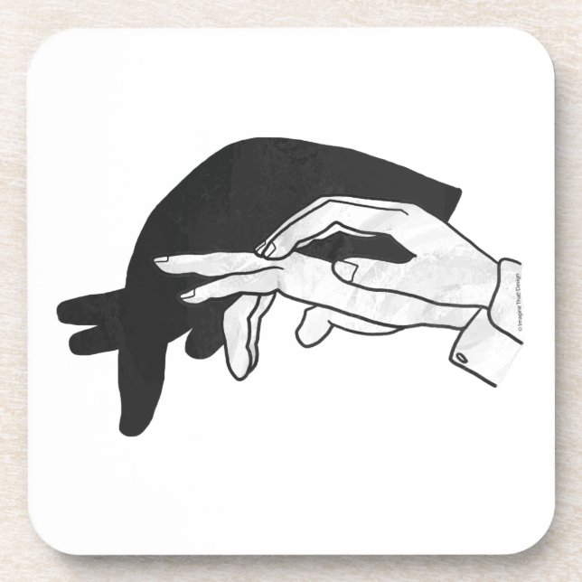 Hand Silhouette Anteater Coaster (Front)