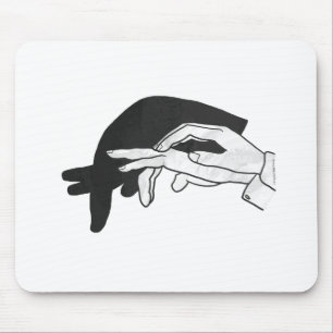 Hand Silhouette Anteater Mouse Mat