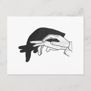 Hand Silhouette Anteater Postcard
