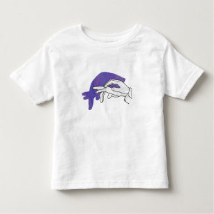 Hand Silhouette Anteater Purple Toddler T-Shirt