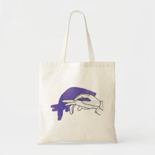 Hand Silhouette Anteater Purple Tote Bag