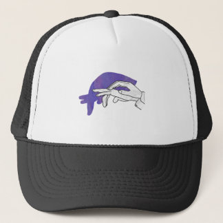 Hand Silhouette Anteater Purple Trucker Hat