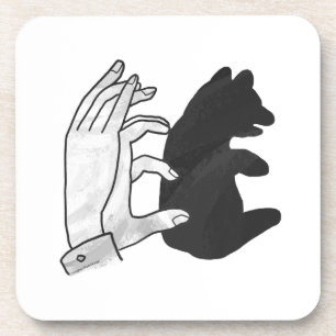 Hand Silhouette Bear Cub Coaster