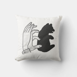 Hand Silhouette Bear Cub Cushion