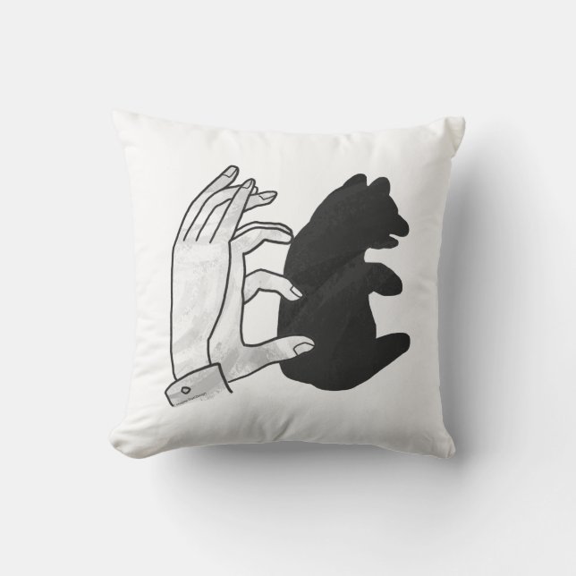 Hand Silhouette Bear Cub Cushion (Front)