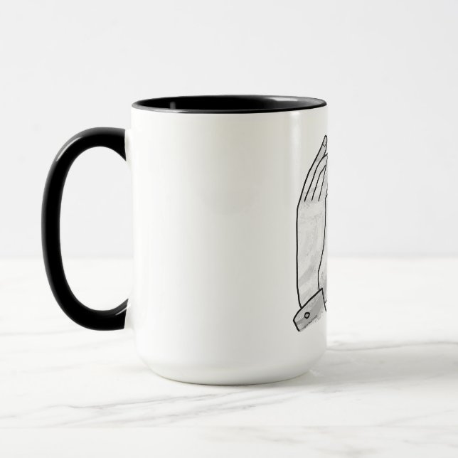 Hand Silhouette Bear Cub Mug (Left)