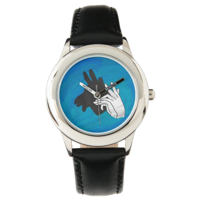 Hand Silhouette Billy Goat Blue Watch (Front)