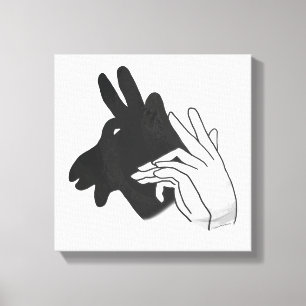 Hand Silhouette Billy Goat Canvas Print