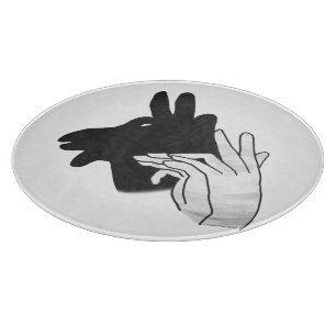 Hand Silhouette Billy Goat Cutting Board