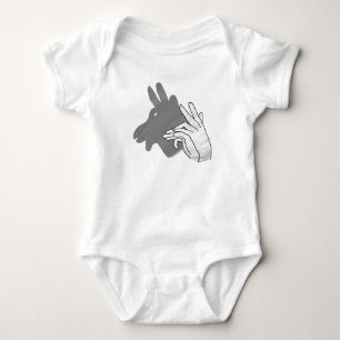 Hand Silhouette Billy Goat Grey Baby Bodysuit