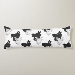 Hand Silhouette Billy Goat Grey Body Cushion